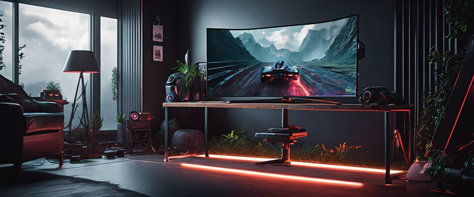 OLED gaming setup