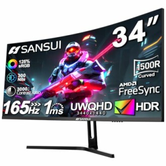 SANSUI 34-Inch Curved Gaming Monitor